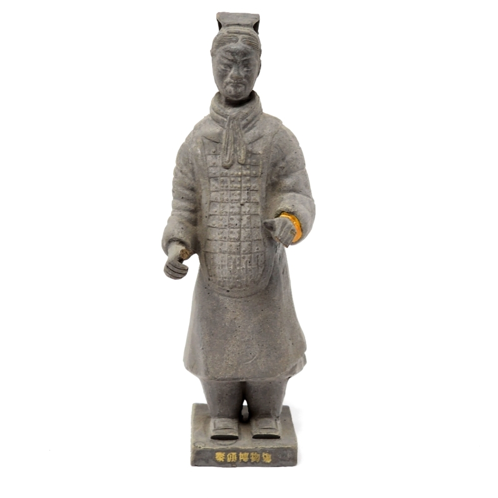 Vintage Chinese Samurai Warrior Soldier Terracotta Art Statue Sculpture